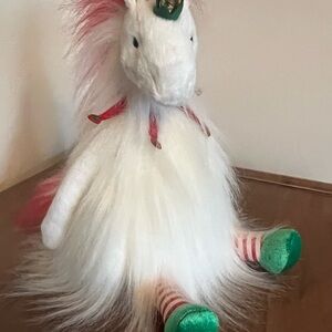 Aurora White and Pink Unicorn Plush Toy